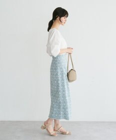 YECCA VECCA ハシゴレースタックスリーブブラウス