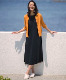 J.PRESS LADIES L COTTON ACETATE DRY クルーネック カーディガン
