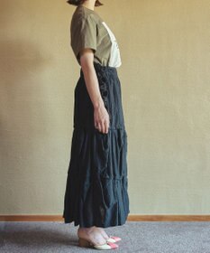 muuc ジャスミン刺繍半袖プルオーバー〈日本製・上質な天然素材・遠州織物〉〈繊細なオリジナル花刺繍〉〈ゆったりフリーサイズ〉〈上品な大人の布帛Tシャツ〉