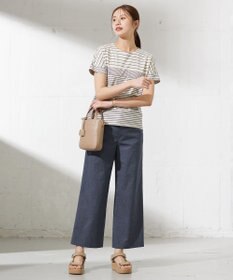 J.PRESS LADIES L パネルボーダー ドルマンスリーブ カットソー