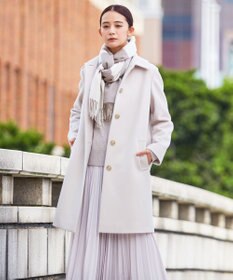 J.PRESS LADIES スーパー110S ショートビーバー ステンカラー コート