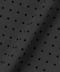 J.PRESS LADIES L 【洗える】ドットフロッキープリント ワンピース