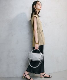 TOPKAPI 【Breath TOPKAPI】【撥水】ツヤ ナイロン ショルダー付き ラウンド トートバッグ