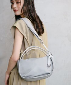 TOPKAPI 【Breath TOPKAPI】【撥水】ツヤ ナイロン ショルダー付き ラウンド トートバッグ