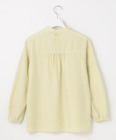 J.PRESS LADIES S 【洗える】セルロース チェック スタンドカラー ブラウス