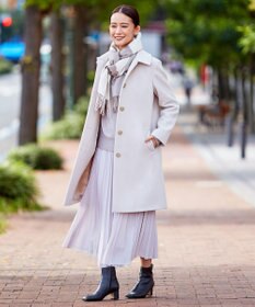 J.PRESS LADIES スーパー110S ショートビーバー ステンカラー コート