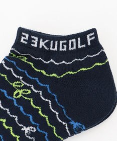 23区GOLF 【MEN】WAVEロゴボーダー アンクルソックス