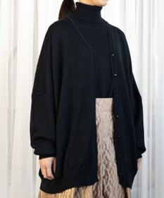 muuc エクストラファインメリノ・V襟オーバーサイズカーディガン