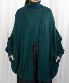 muuc エクストラファインメリノ・V襟オーバーサイズカーディガン