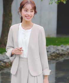 Tiaclasse L 【ダブルクロス・洗える】カラーレスジャケット