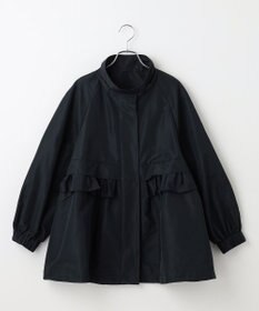 #Newans 【セレモニーにも】ラウンドフリルタフタブルゾン