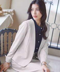 Tiaclasse L 【ダブルクロス・洗える】カラーレスジャケット