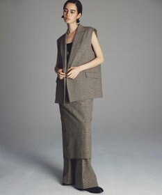 uncrave グレンチェック ワイドパンツ