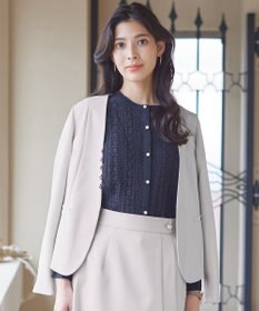 Tiaclasse L 【ダブルクロス・洗える】カラーレスジャケット