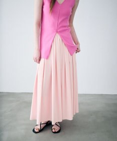 uncrave クールタッチカラータイプライター フレアスカート