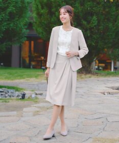 Tiaclasse L 【ダブルクロス・洗える】カラーレスジャケット