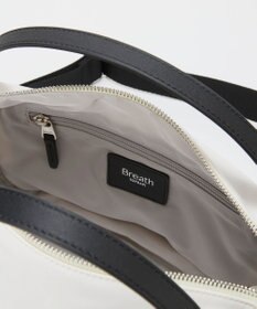 TOPKAPI 【Breath TOPKAPI】【撥水】ツヤ ナイロン ショルダー付き ラウンド トートバッグ