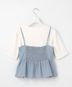 Feroux 【セットアップ対応・洗える】リボンタフタ ビスチェ カットソー