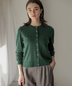 組曲 【ご好評につき追加販売 / 新色追加】ラメアンサンブル ニット ダークグリーン系