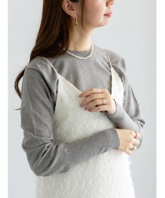 Te chichi カットジャガードキャミワンピース