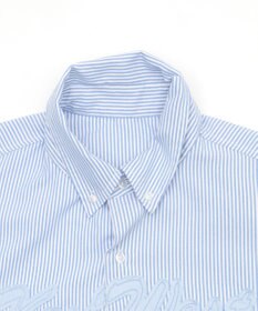 WEGO 【ユニセックス着用ITEM】オックスフォードダメージアップリケシャツ（SS）