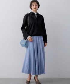 23区 L 【先行予約】マットライトタフタ フレアスカート