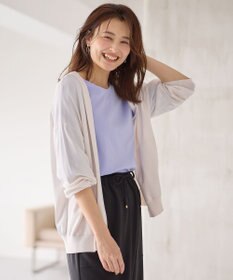 ANY L ニットフーディーカーディガン