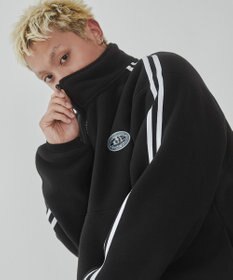 WEGO フリース　ワンポイントハーフZIPプルオーバー