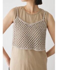 Green Parks ニットビスチェ付きカットソーワンピース