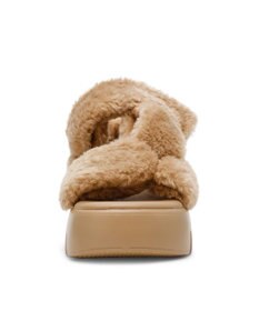 STEVE MADDEN BONKERS-F ファー厚底サンダル