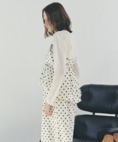 YECCA VECCA ドット柄バルーンキャミワンピース