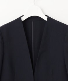 23区 【セットアップ対応/洗える】ドライツイル ノーカラー ジャケット