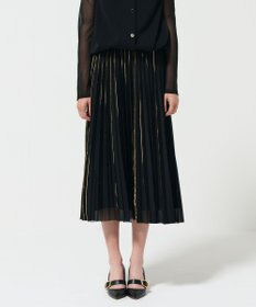 GRACE CONTINENTAL フォイルラインプリーツスカート