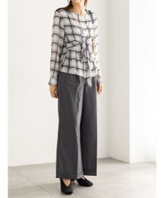 Te chichi ウエストリボンシアーチェックブラウス