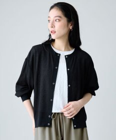 ANY シアーワッフルカーディガン