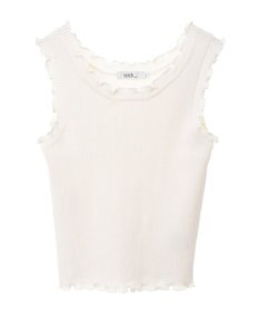 earth music&ecology フリルニットタンクトップ