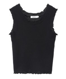 earth music&ecology フリルニットタンクトップ