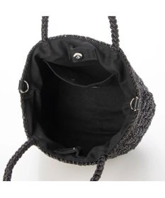 UNBILLION cachecache 柄編みメタリックヤーン2wayミニトート