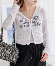 WEGO グラフィックシアーリブパーカー