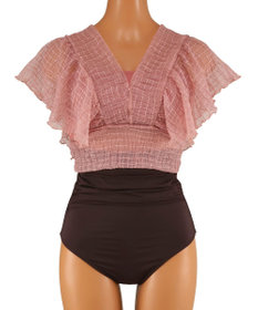 San-ai Resort（三愛水着楽園） フリルスリーブノンワイヤービキニ　9M　【San-ai Resort（サンアイリゾート）】