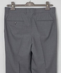 GOTAIRIKU ロングセラー【洗える/折り目加工/シワになりにくい/ウエストアジャスター】ウォッシャブル サマーウール100％パンツ_定番色(ノータック)25年モデル