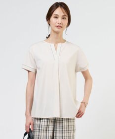 J.PRESS LADIES プレーティングジャージー チュニック丈 カットソー グレージュ系