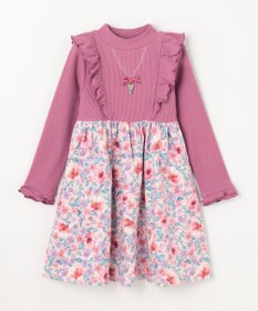 ANY KIDS 花柄ドッキングワンピース