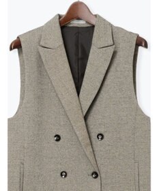 Te chichi 【泉 里香さん着用・Oggi.jp10/23掲載】ツイードロングジレ（セットアップ可）