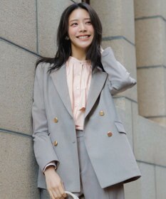 ANY SIS 褒めらレディストレッチ テーラード ジャケット グレーシャンブレー