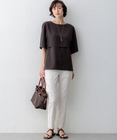 23区 【先行予約/CanCam掲載】リネンレーヨンストレッチ テーパード パンツ