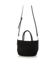 UNBILLION cachecache 柄編みメタリックヤーン2wayミニトート