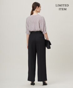 ICB 【人気のため新色追加・WEB限定・接触冷感・UVケア・速乾・洗える】BackSatinAmunzen 5分袖キーネックブラウス