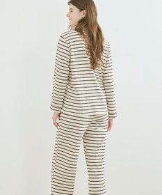 une nana cool 【綿100%】コットンボーダーパジャマ MADE WITH LIBERTY FABRIC