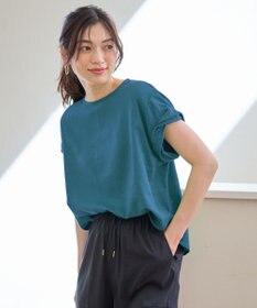 ANY 【手洗い可】ヨーロピアンリネンツイストスリーブブラウス